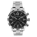 Men's Silver Tone Chronograph Bracelet Watch